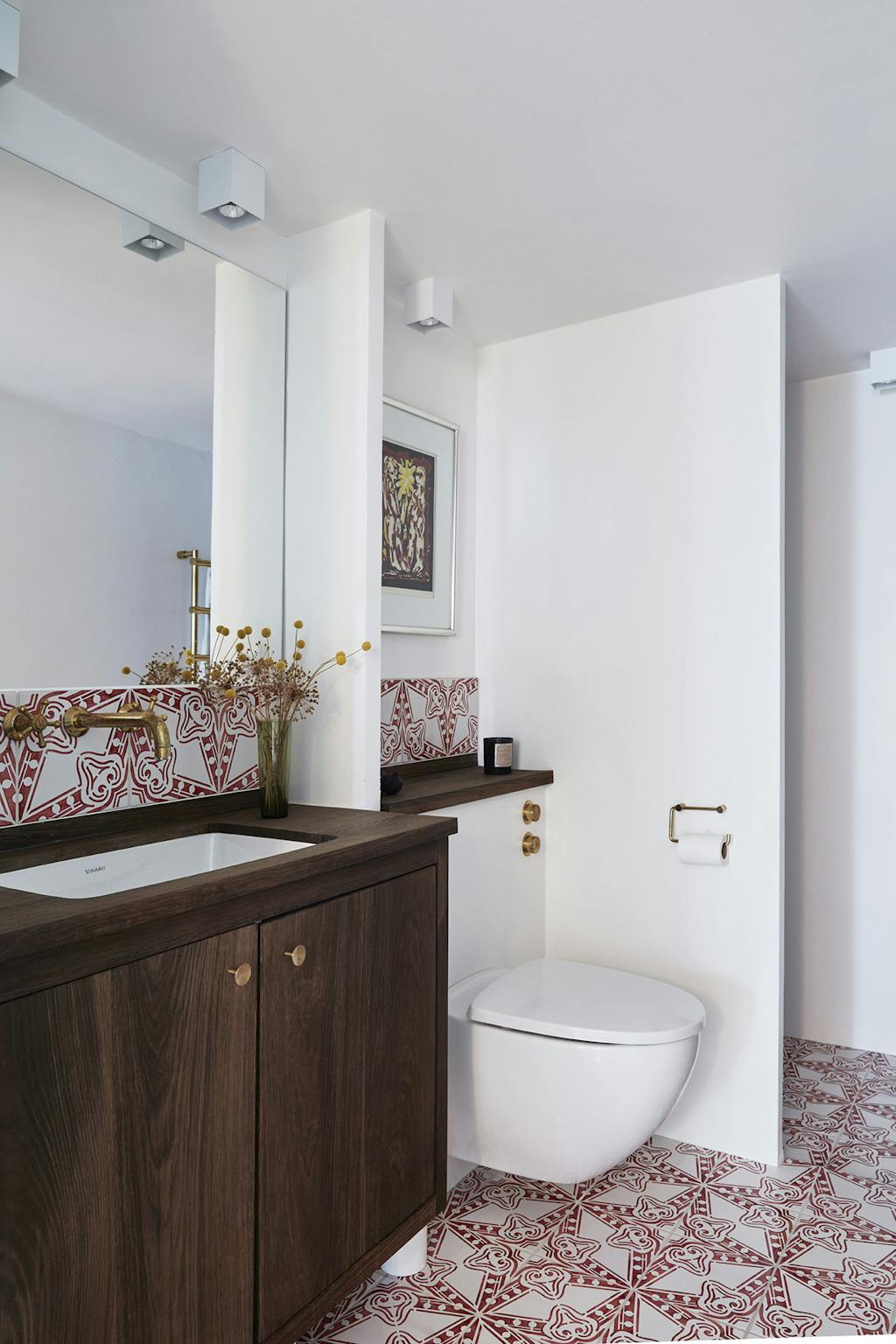 Badeværelset i rækkehusets kælder