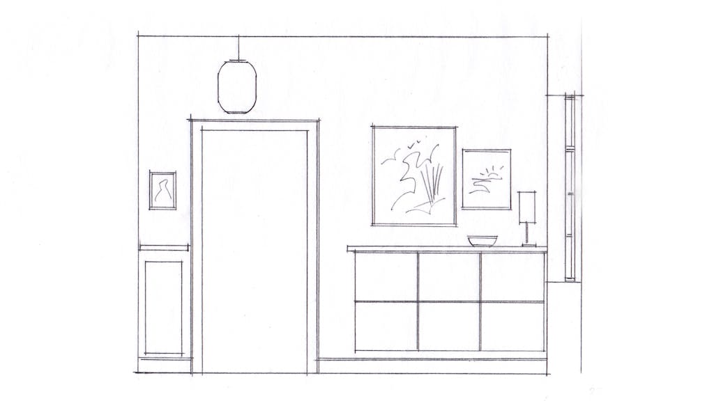 Lones bud på indretning af entreen.