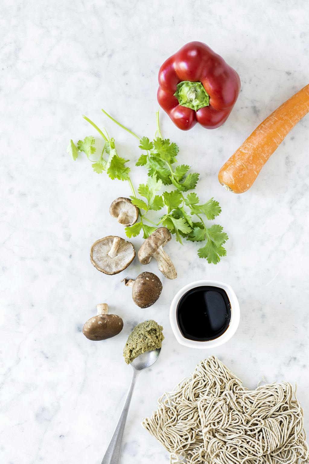 Stegte nudler med grøntsager og soja