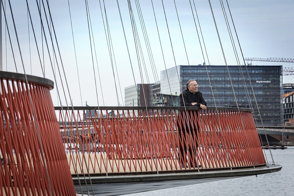 Jan Gehl ved cirkelbroen i København Jan Gehl ved cirkelbroen i København