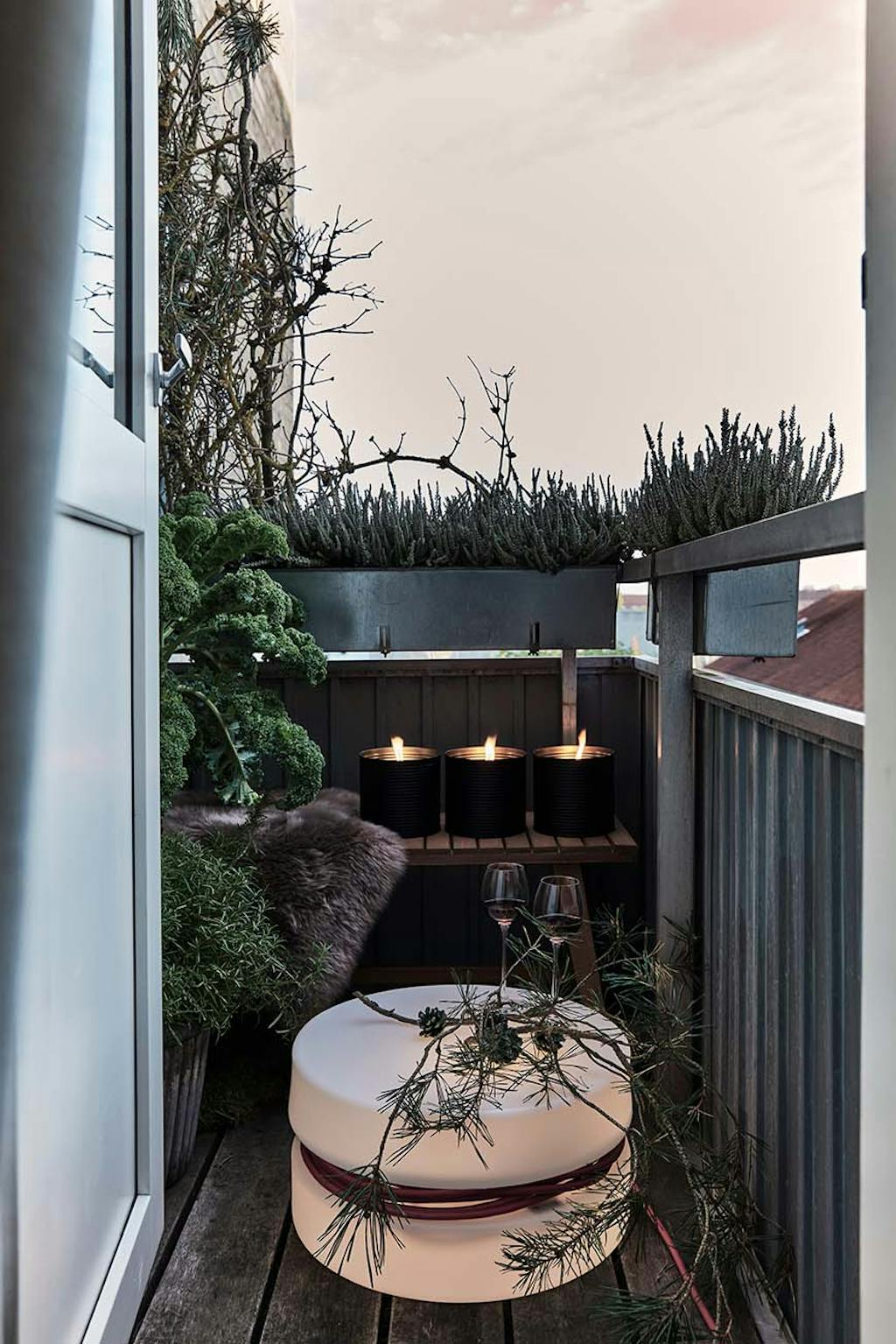 Hyggelig altan med lys Hyggelig altan med lys