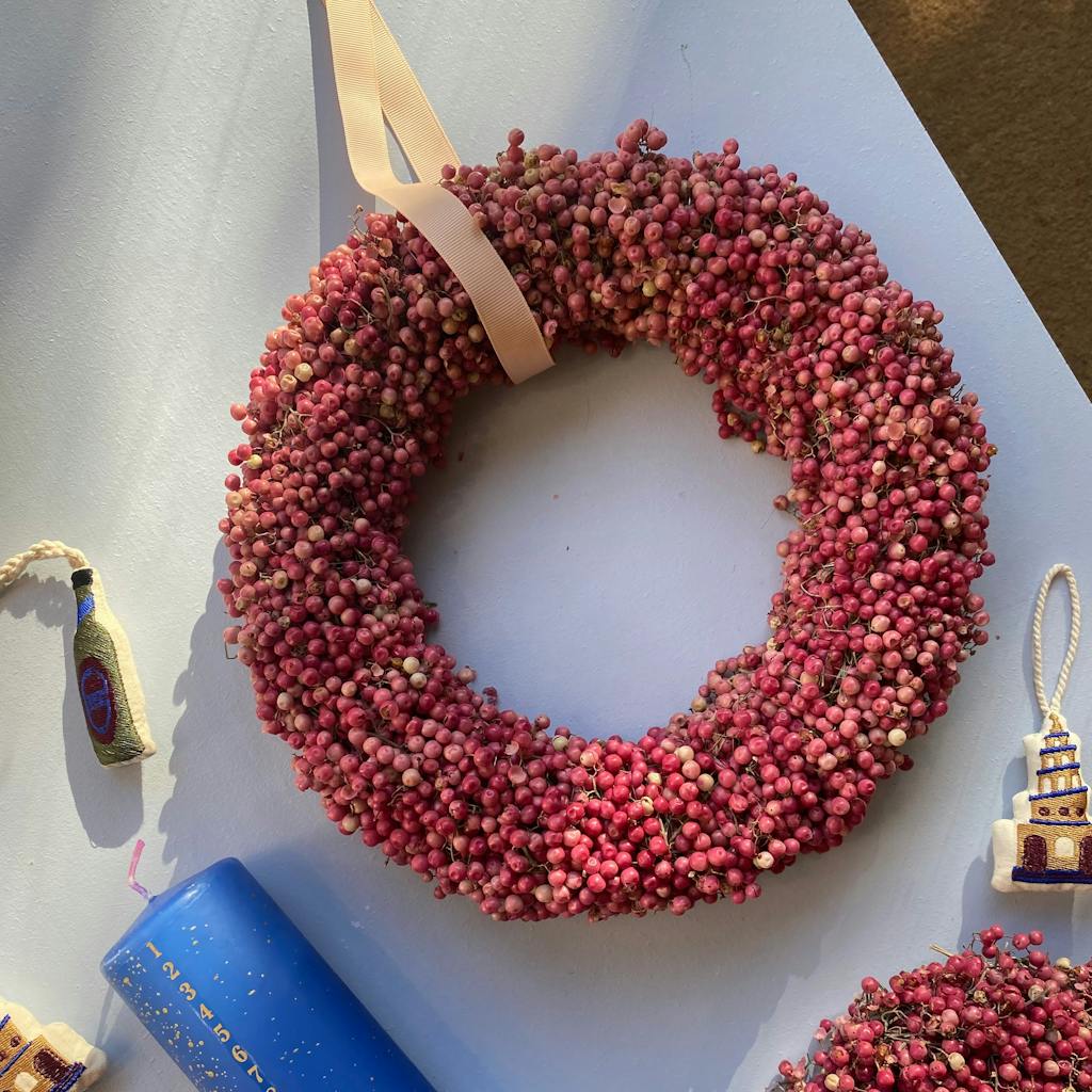 Peber krans i smukke naturlige farver