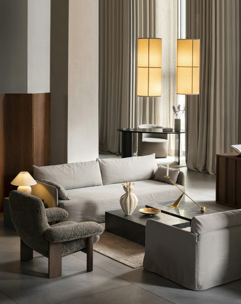MENU_Offset_Loose_Cover_Hashira_Pendant_Interconnect_Candle_Holder_Brasilia_Lounge_Chair_Plinth_Torso_Table_Lamp_The_Eclipe