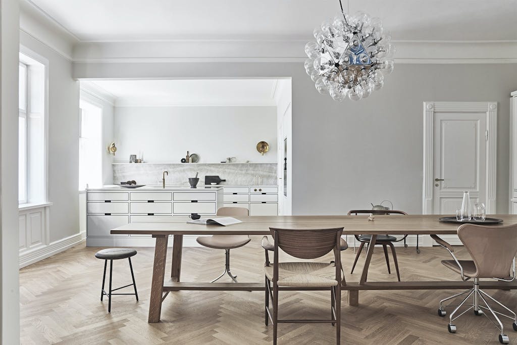 Garde Hvalsøe keuken grijze keuken handgeschilderde keukenfronten