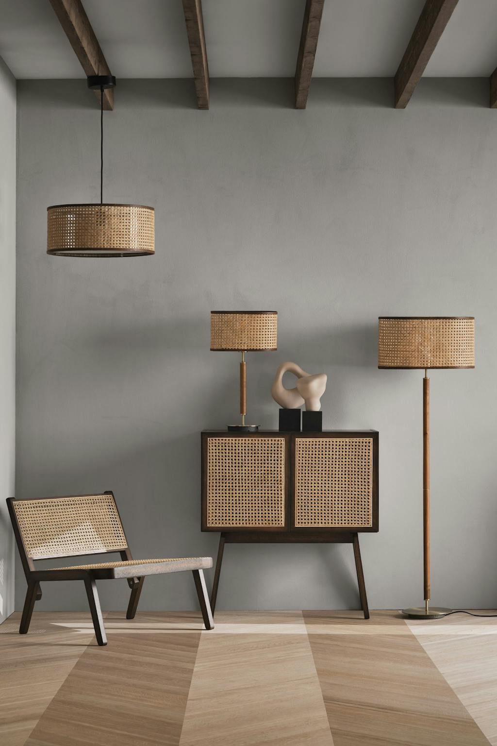 Rotan kast houten kast opbergkast