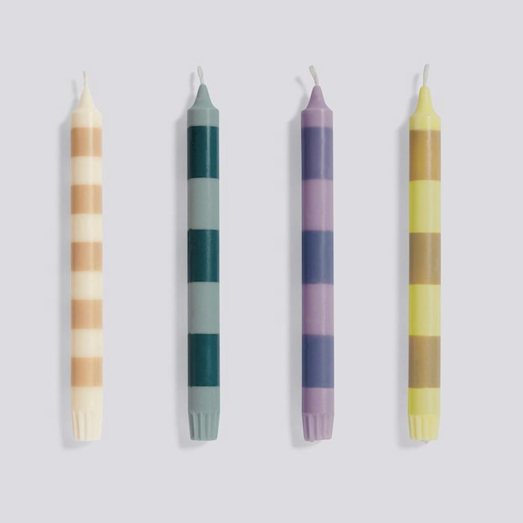 hay gestreepte kaarsen
