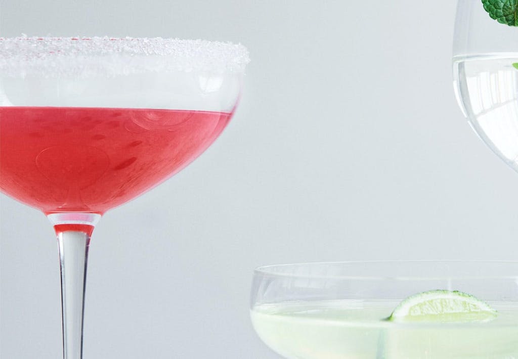 Lækker margarita med rabarbersirup