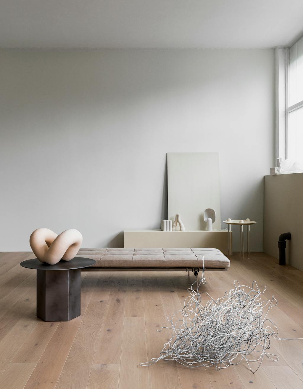 restant staaldraad een sculptuur