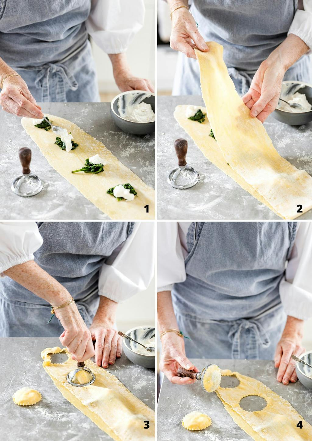 RAVIOLI MET SPINAZIE, RICOTTA EN BEURRE NOISETTE