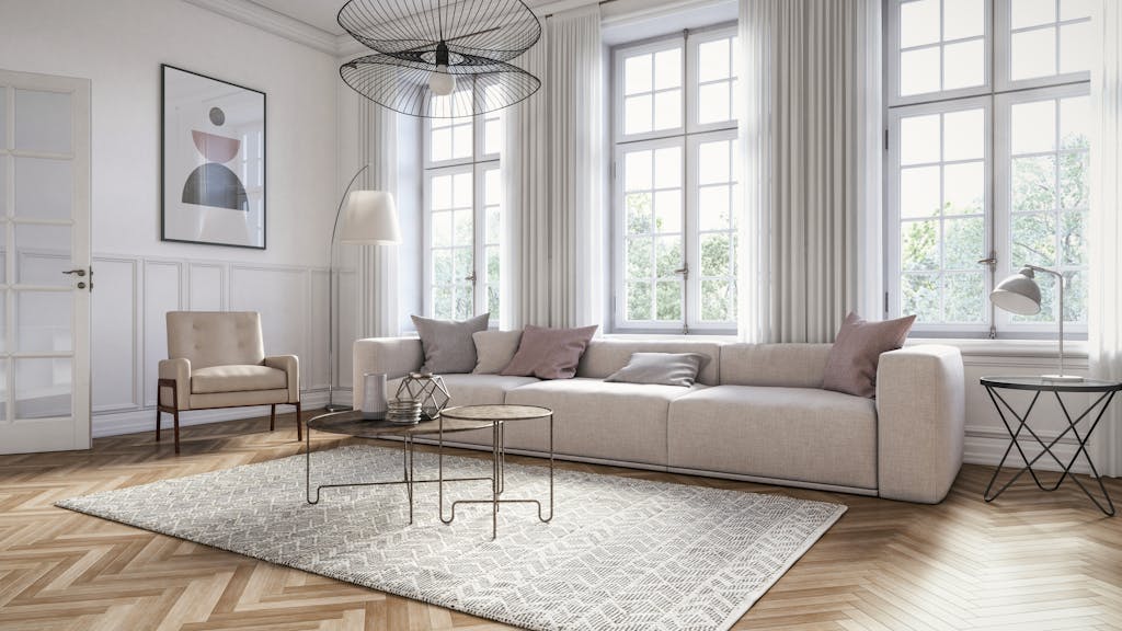 Moderne skandinavisk stue