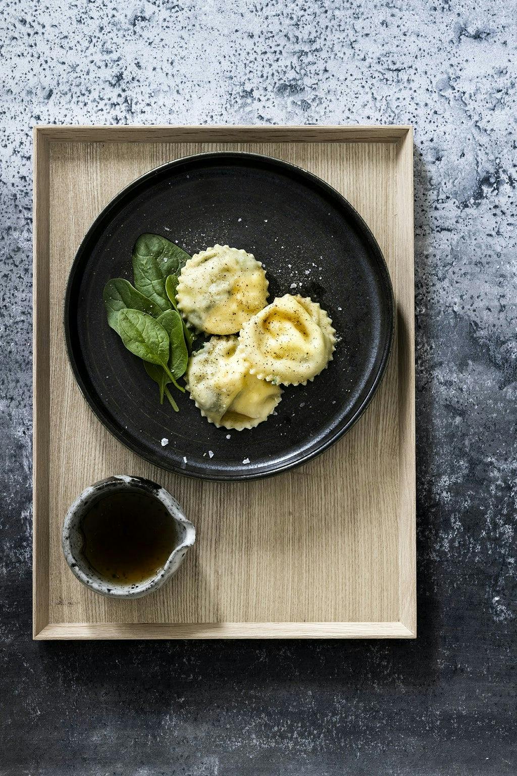 Ravioli met ricotta, spinazie en beurre noisette Ravioli met ricotta, spinazie en beurre noisette