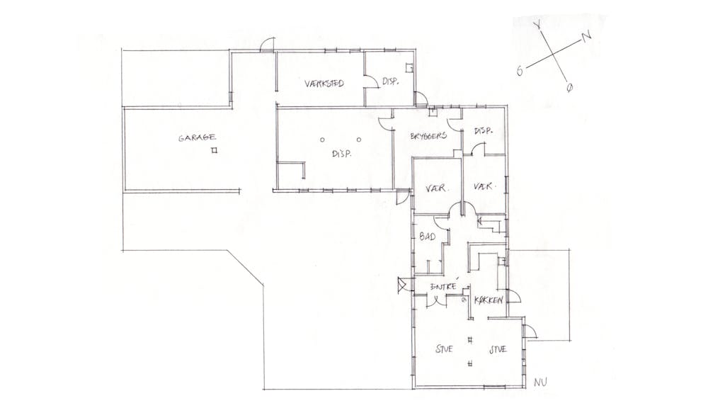 Plantegning over landejendommen
