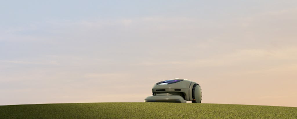 En robotplæneklipper uden kabler i jorden En robotplæneklipper uden kabler i jorden