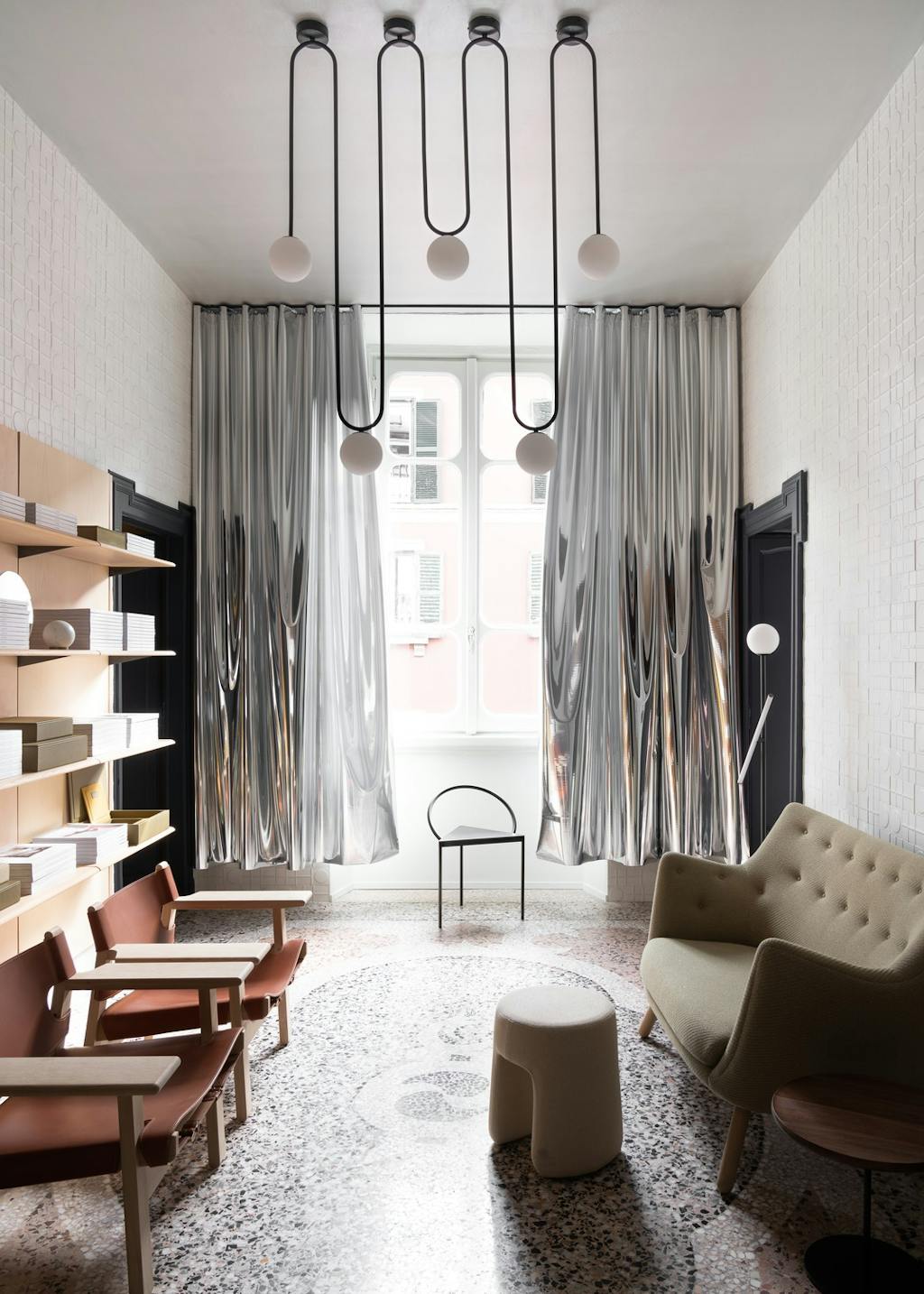 Sølvgardin 'STEEL MIRROR CURTAINS'