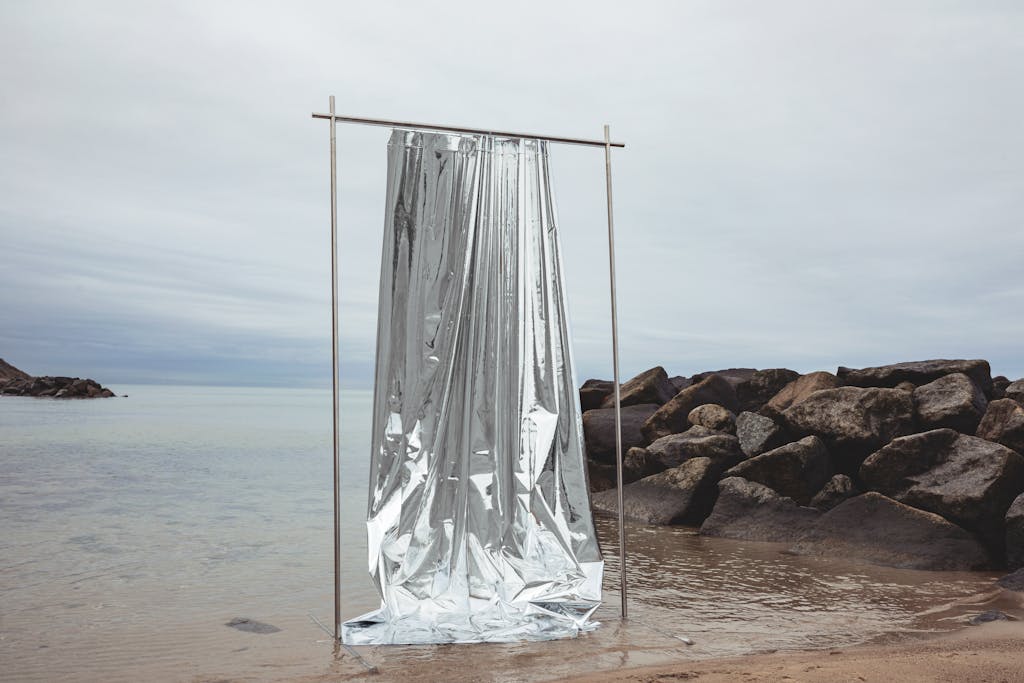 Sølvgardin 'STEEL MIRROR CURTAINS'