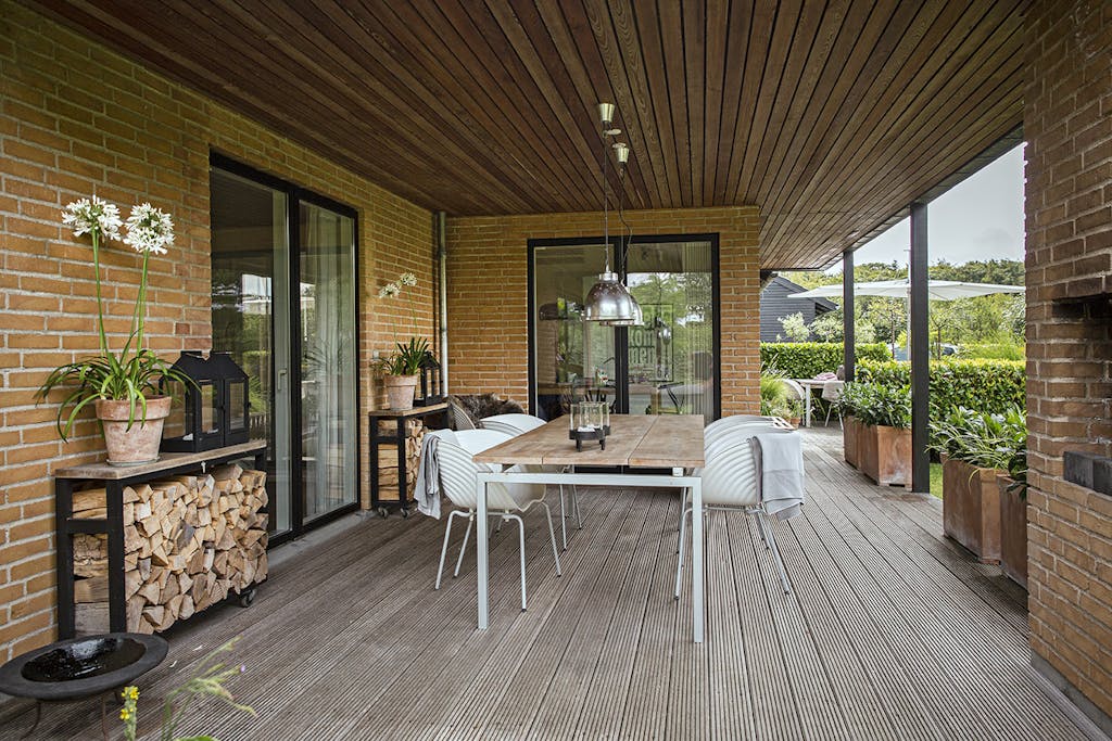 Overdækket terrasse med aftensol Overdækket terrasse med aftensol