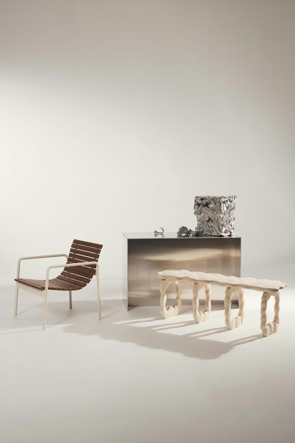 Matter-by-Norwegian-Presence_Chair-Kinn-by-Vestre_Aluminium-by-Hydro_Bench-Vride-by-Anna-Maria-Øfstedal-Eng_highres_print