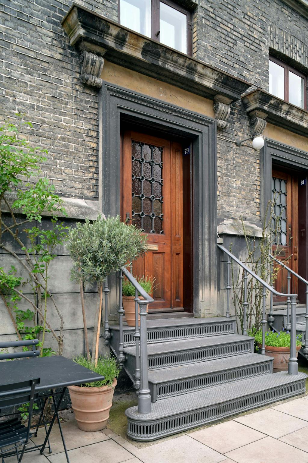 Voordeur Engelse trap