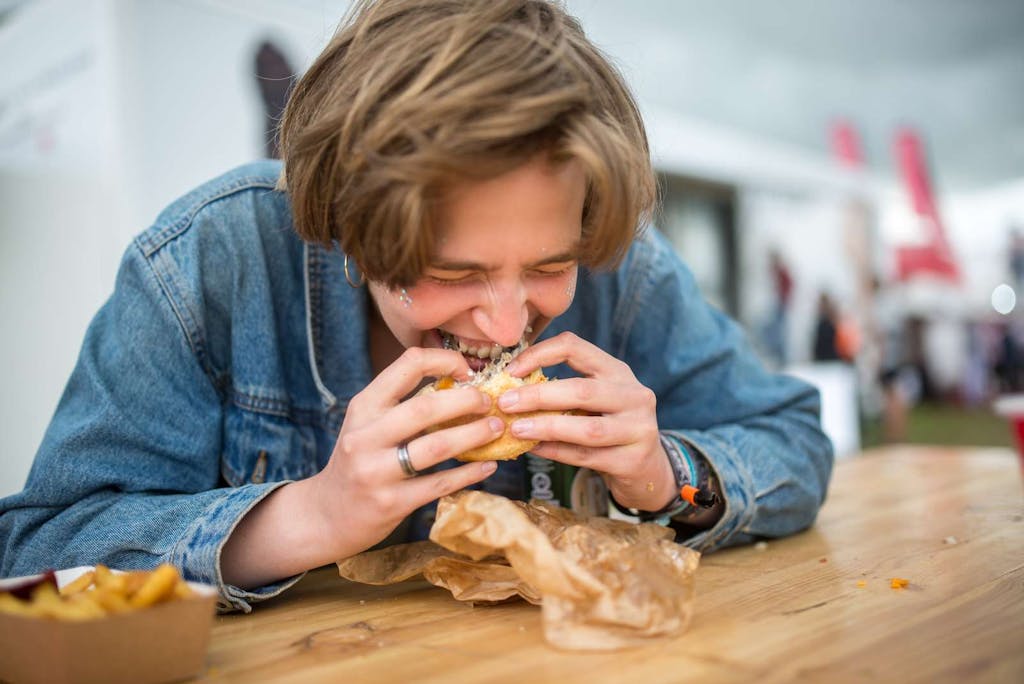 People eating while having fun - do it your self food