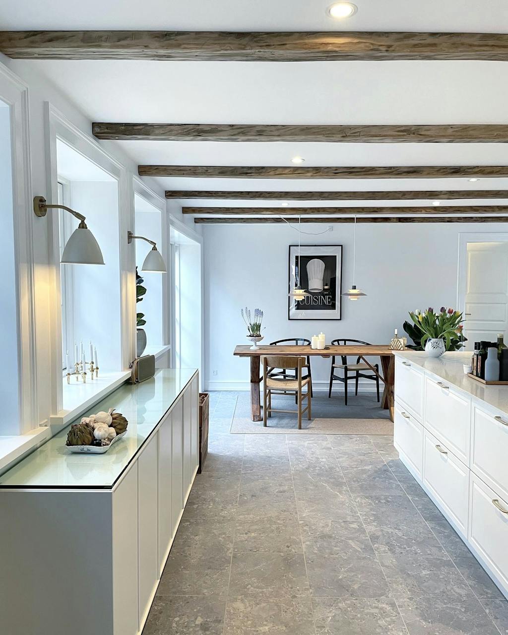 Køkkenalrum, fritliggende bjælker