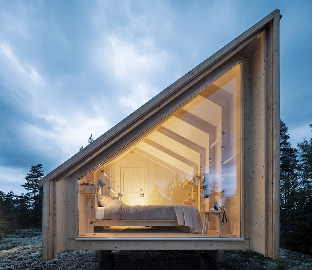 Tiny house med stort glasparti