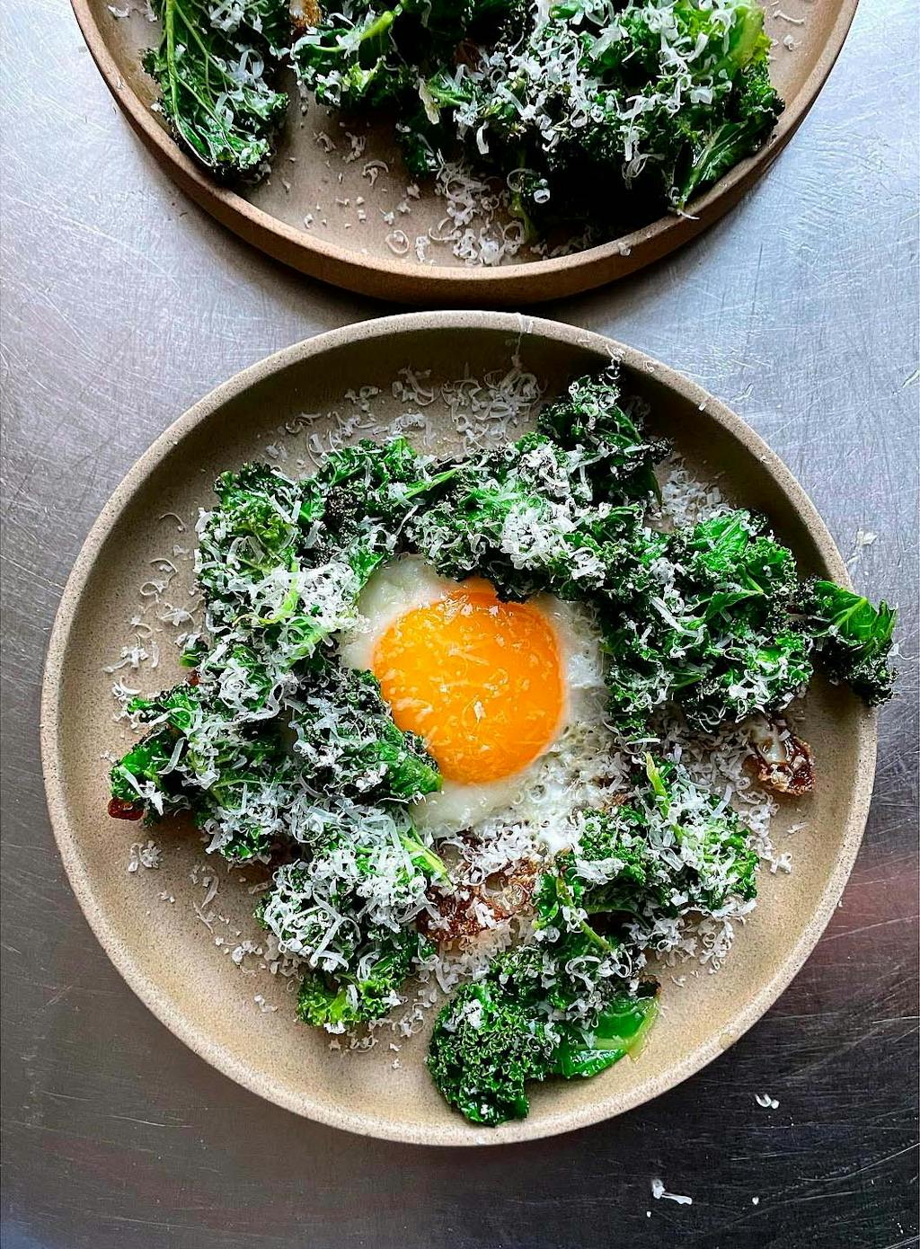 Spejlæg med grøntsager