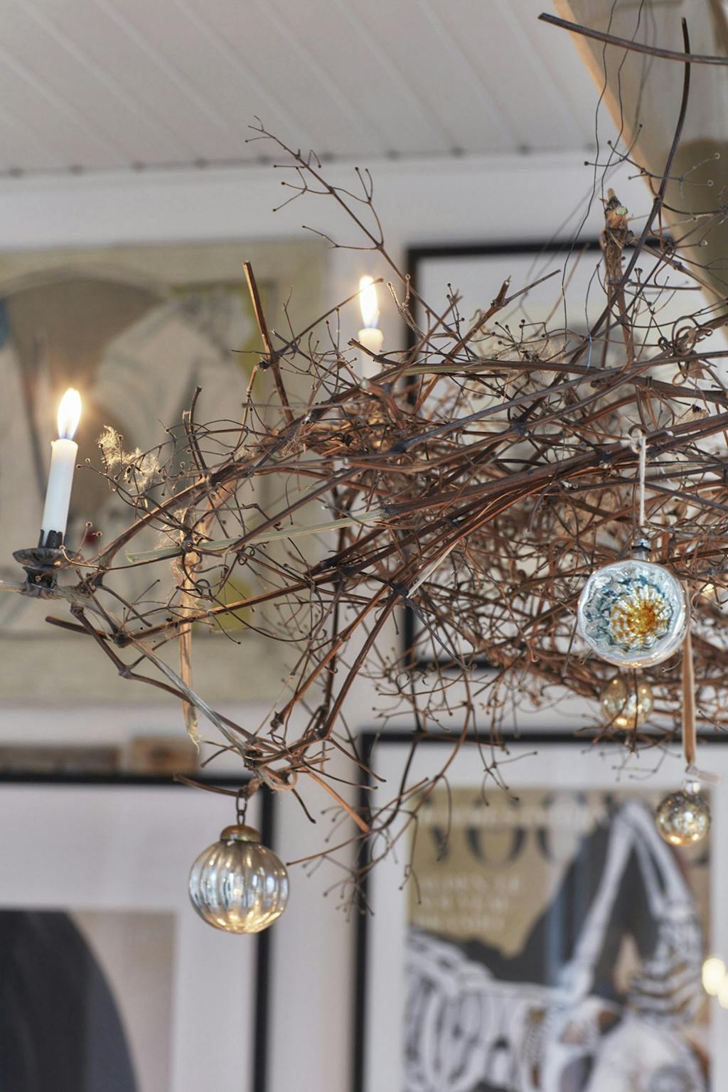 Lars.Christmas5 Krans af vintertørre grene som julepynt