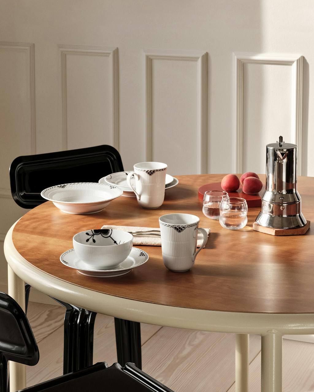 Royal Copenhagen riflet sort halvblonde og sort blonde - nyhed 2023