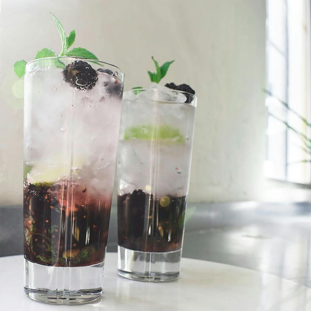 bjørnebær mojito mocktail