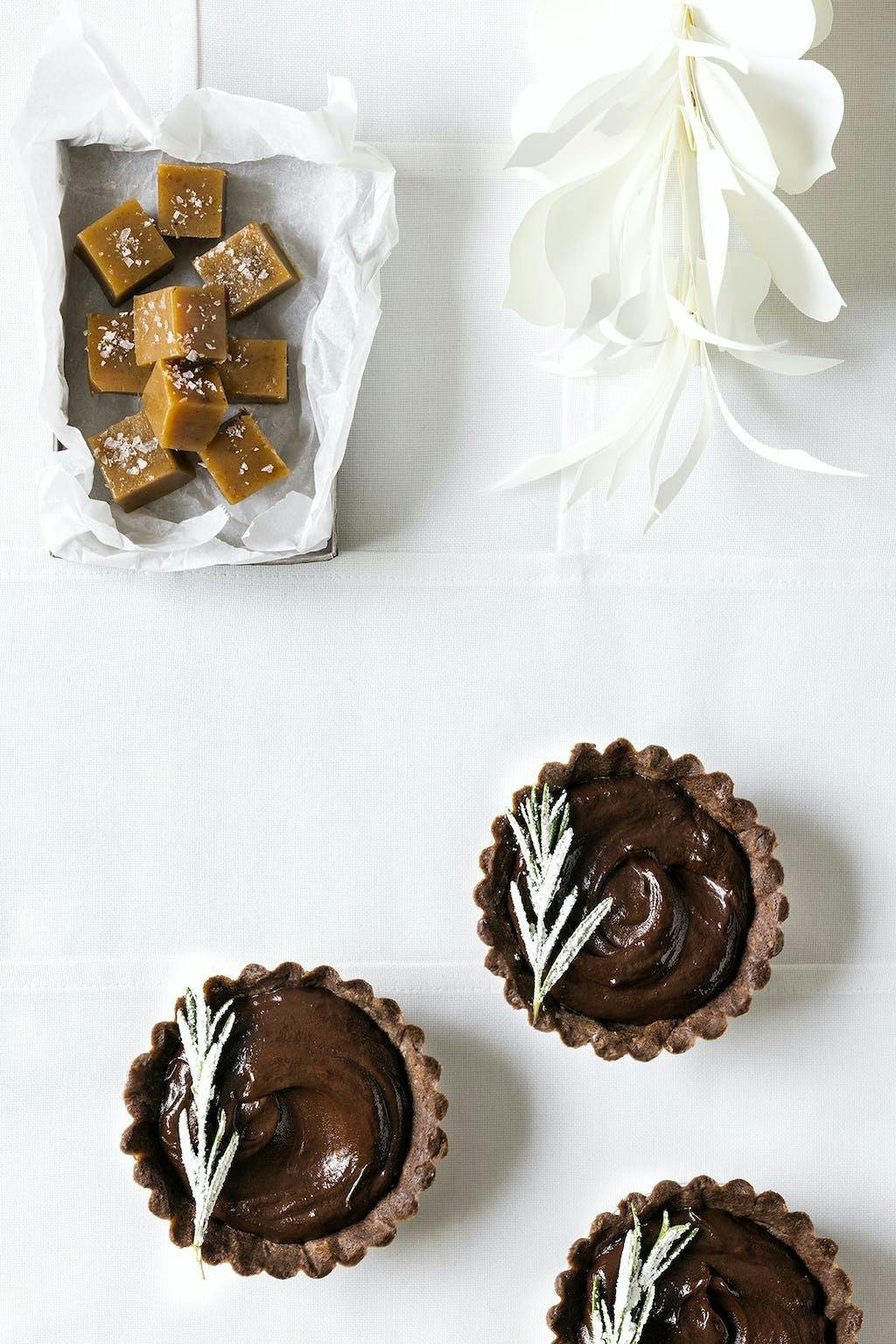 Nyttårsdessert Sjokoladeterter med ganache