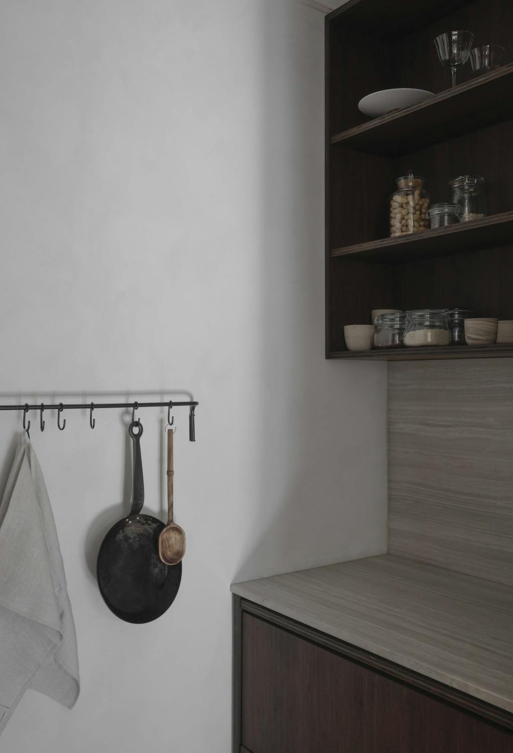 Køkkenet er bygget i bambus