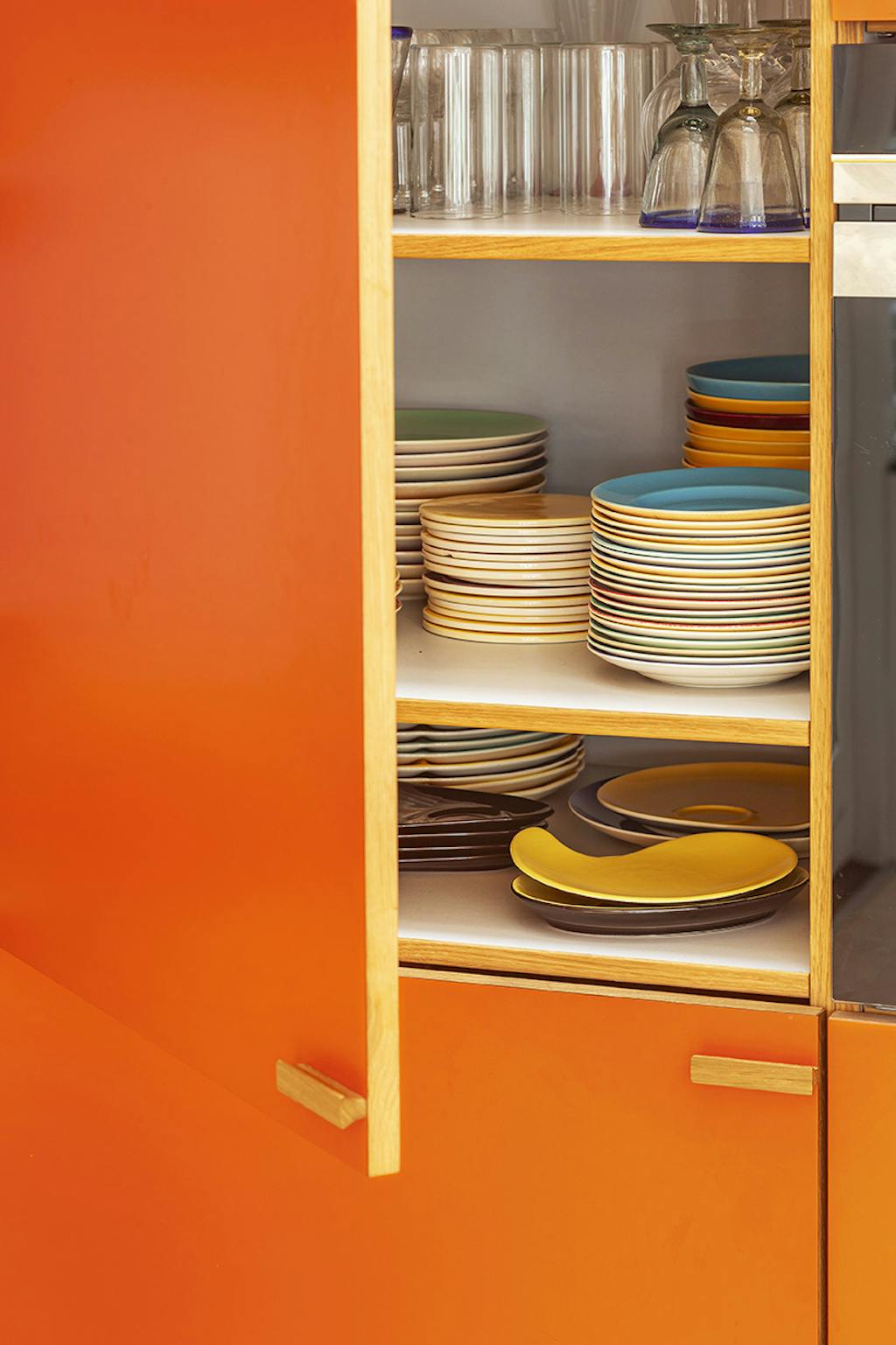 Farverig køkkenlåge