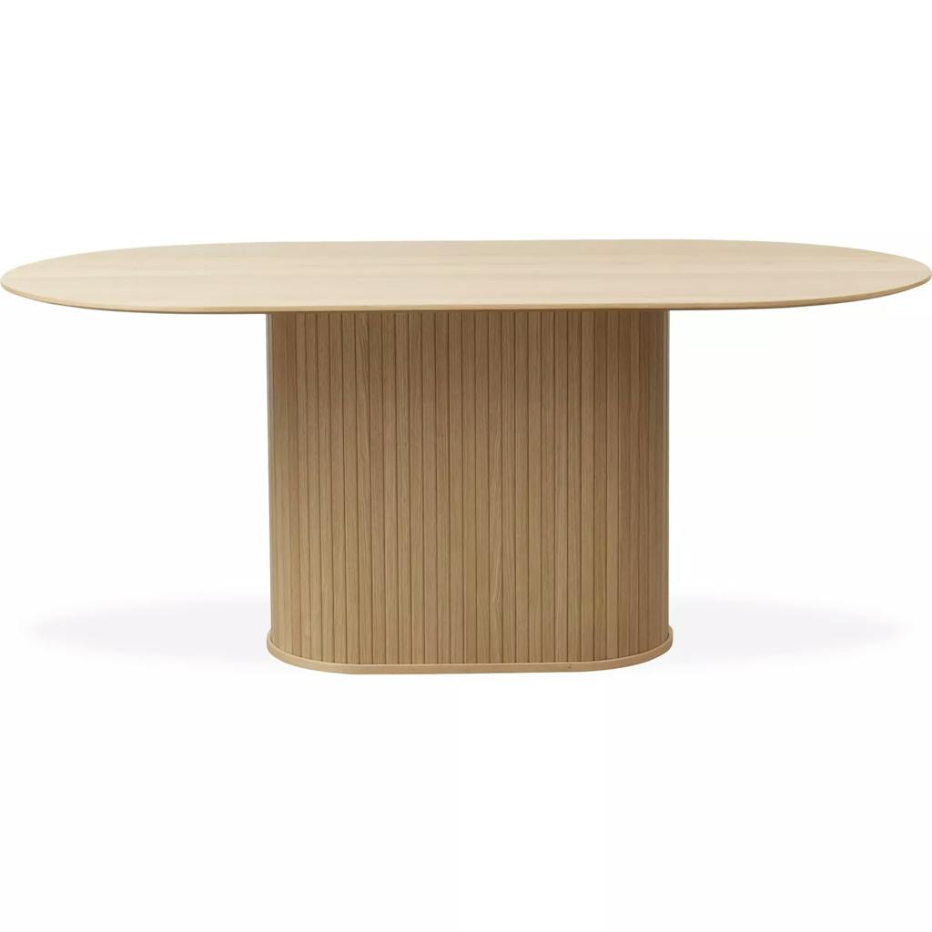 Spisebord med riflet sokkel