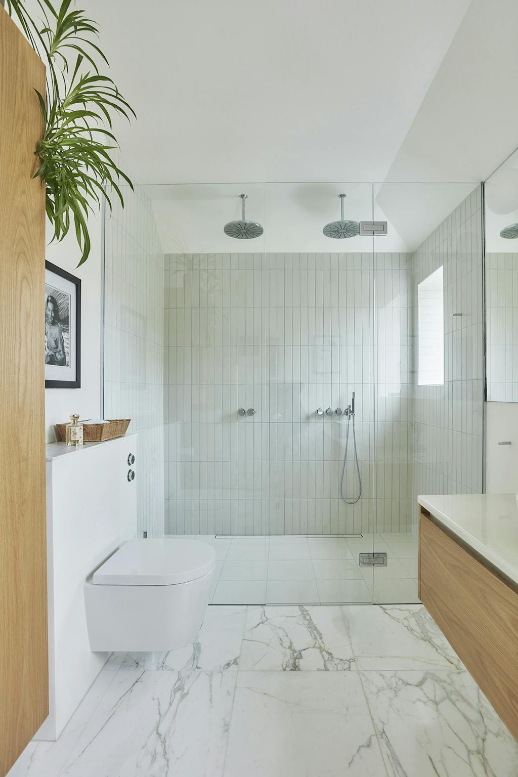 badeværelset med marmorgulv