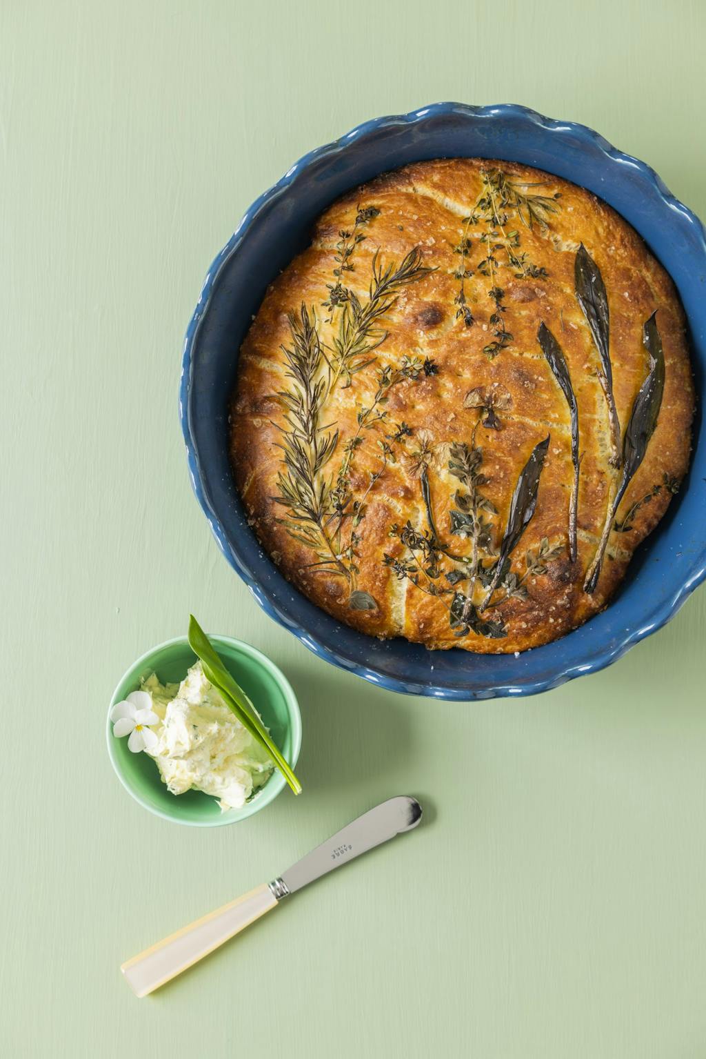 Urtebrød færdig Focaccia met kruiden
