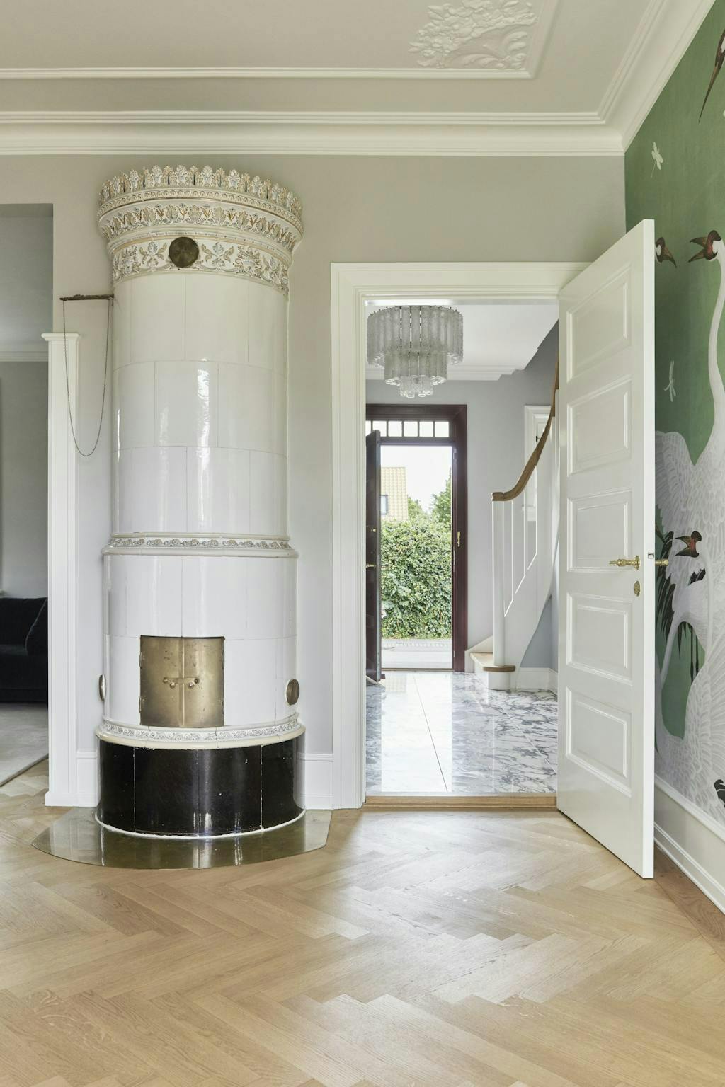 Porseleinen kachel uit Zweden