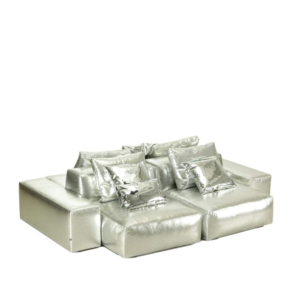 BURE sølv lædersofa fra Eilersen