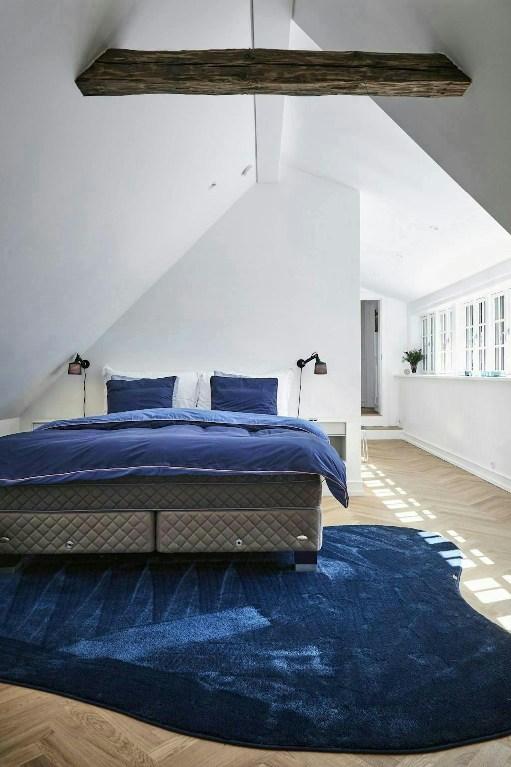 Indret med marineblå Indret med marineblå