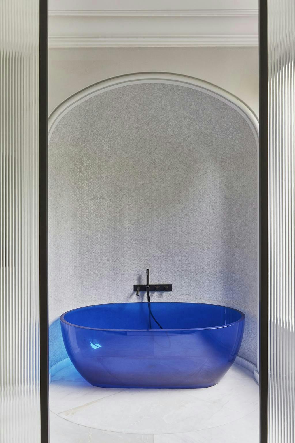 Indret med marineblå Indret med marineblå