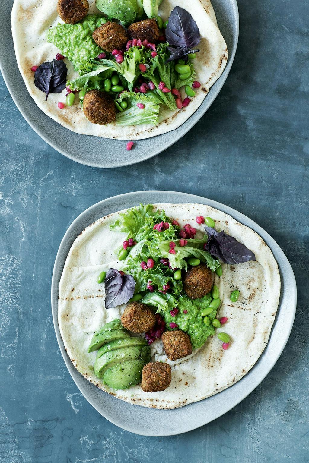 enkel og rask middag med wraps og falaffel