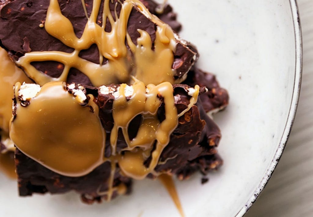 Enkel popkornkake med karamell Enkel popkornkake med karamell