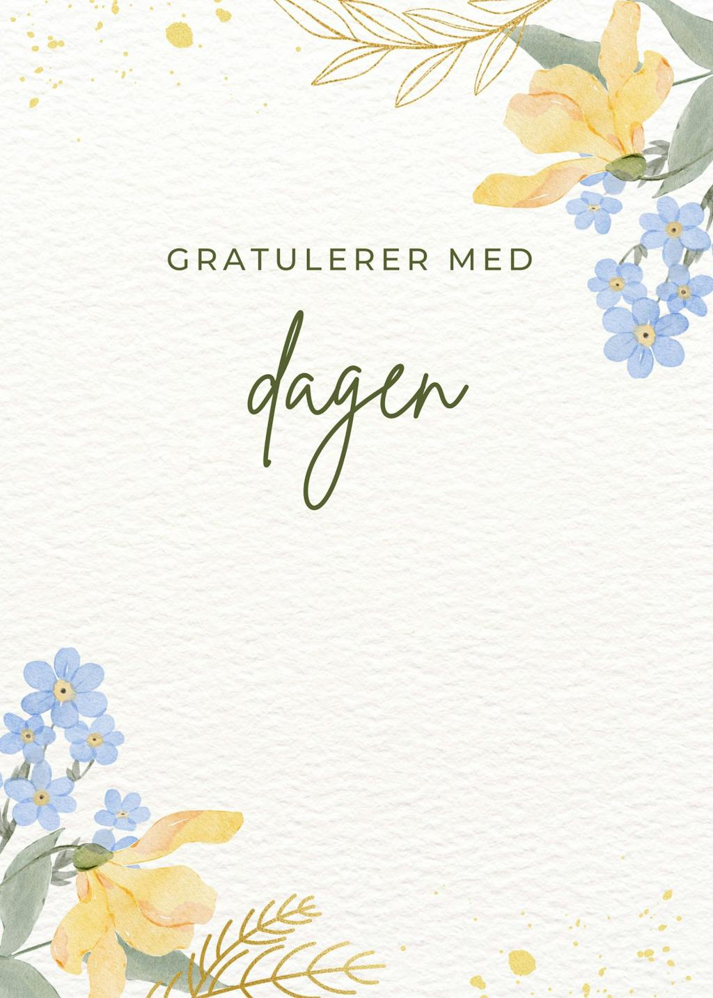 Bursdagshilsen Gratulerer med dagen