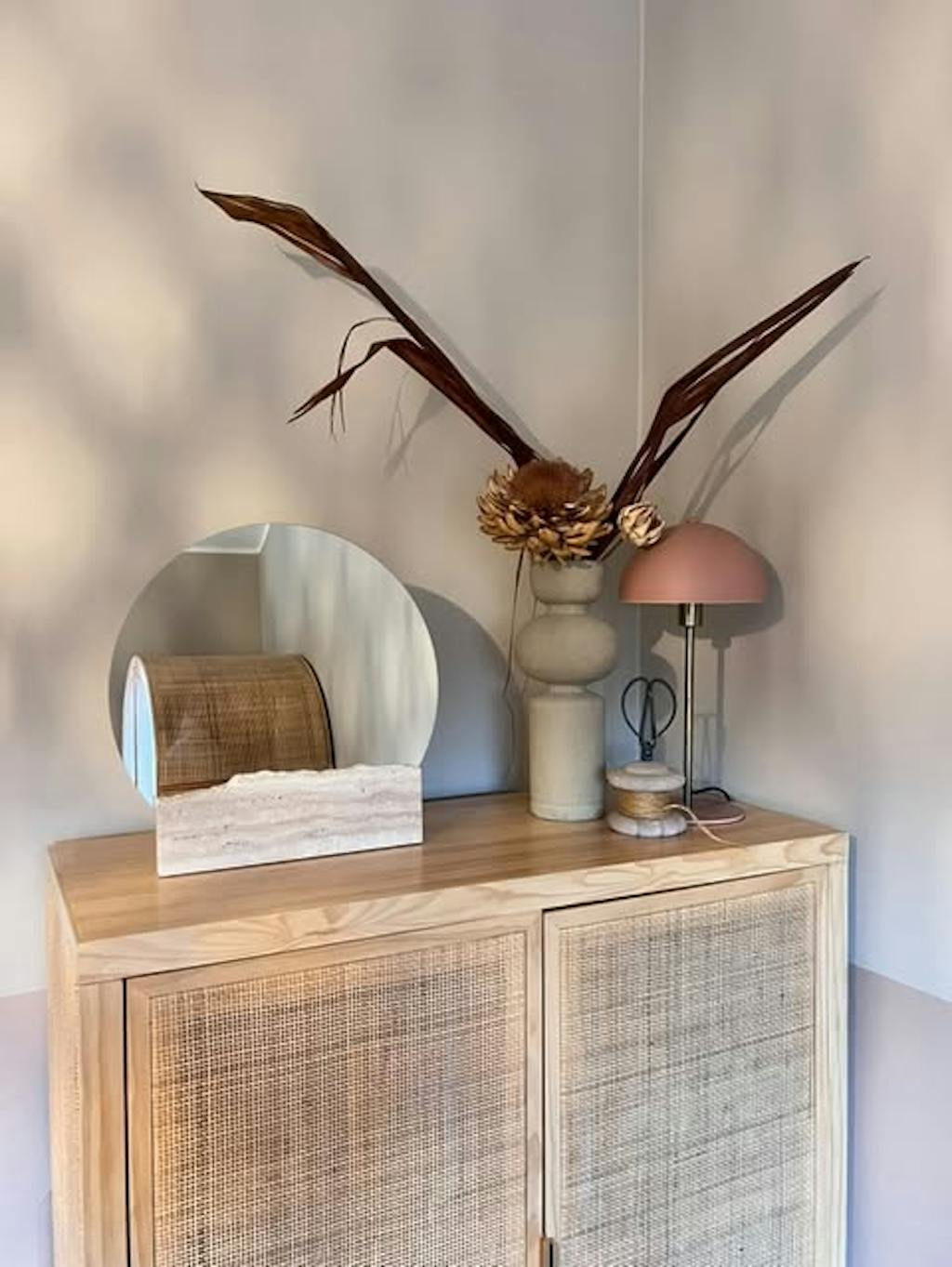 spejl med flise DIY spejl med travertin-flise