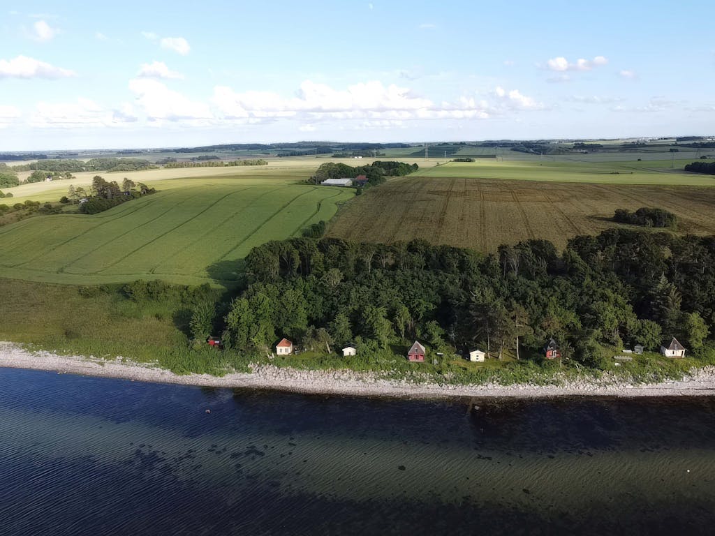 Dronebillede af kongehytten
