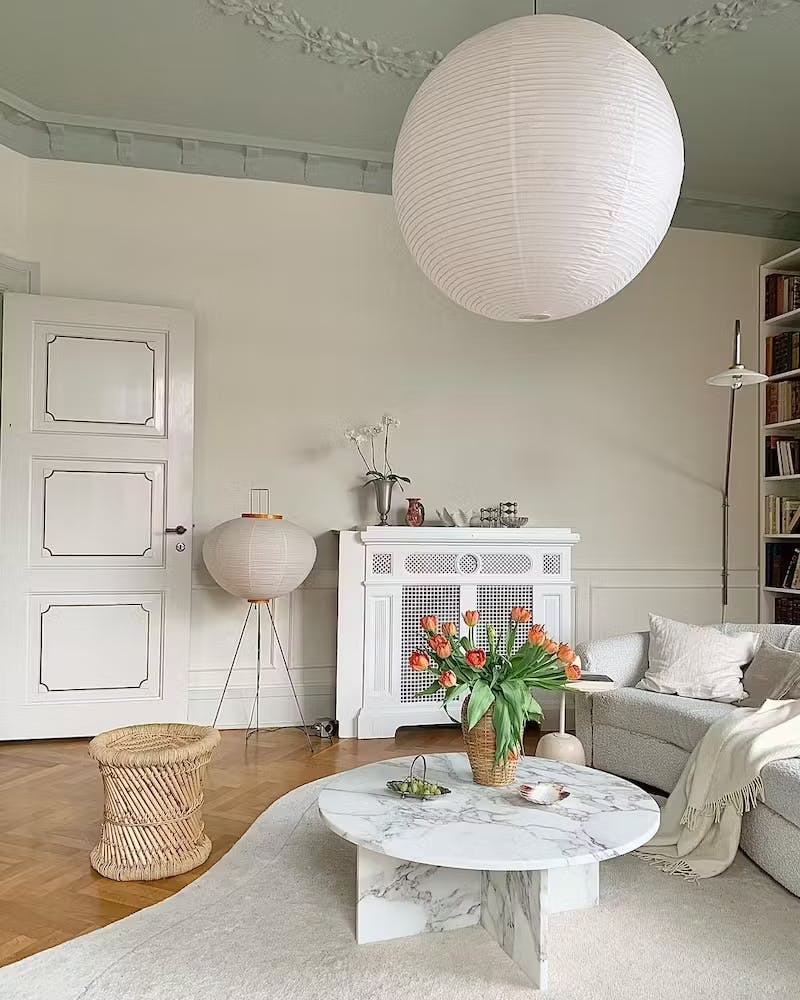 Stue med radiatorskjuler