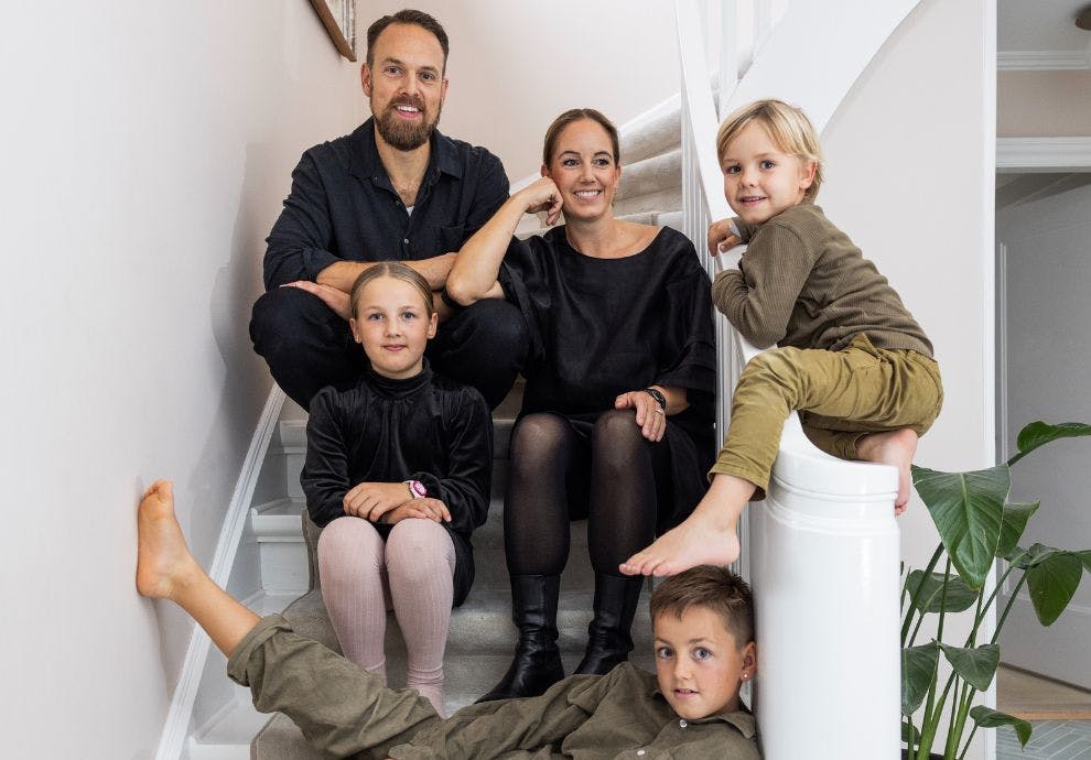 Hjemme hos Cathrine og Frederik