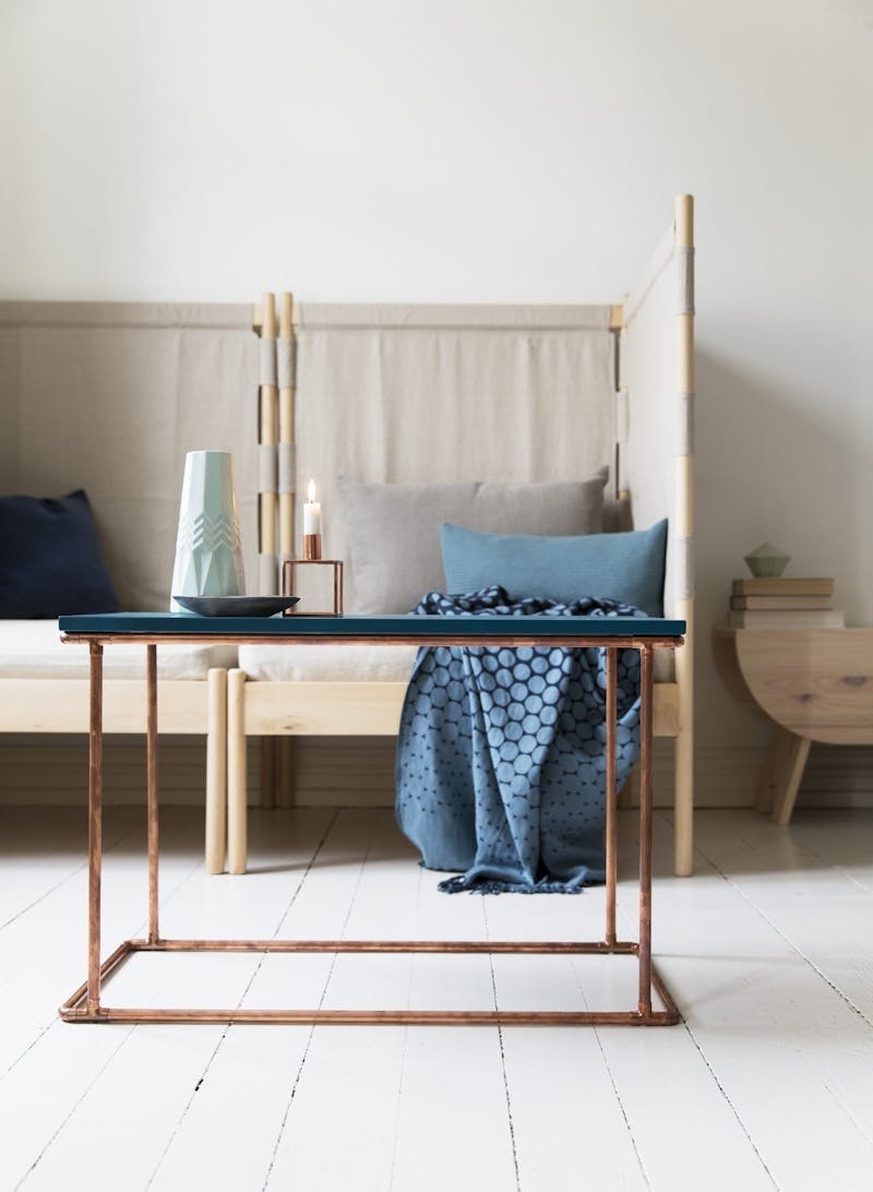 Hjemmelaget sofabord i kobber