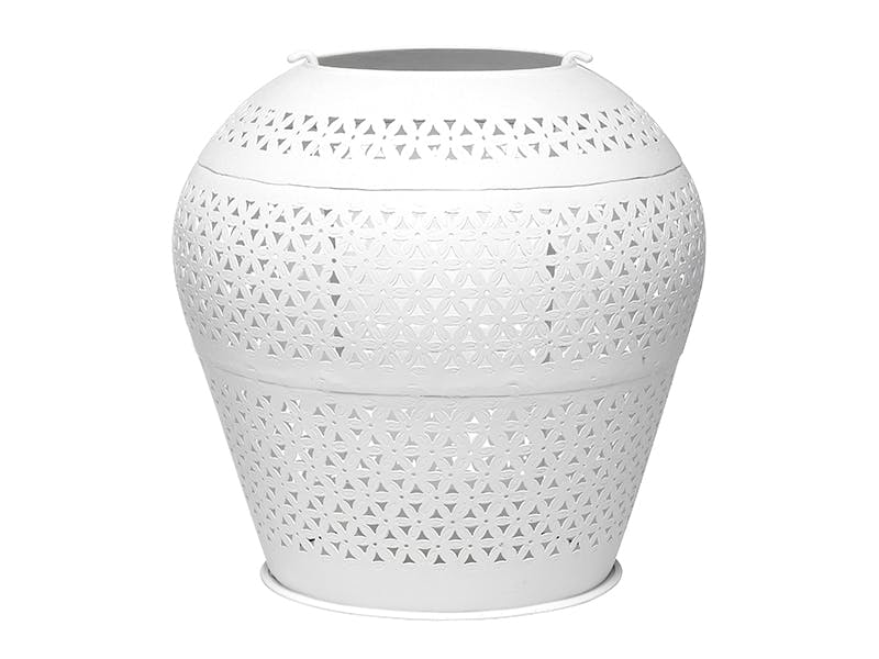 Hvit lykt med hullmønster Hvit lykt med hullmønster