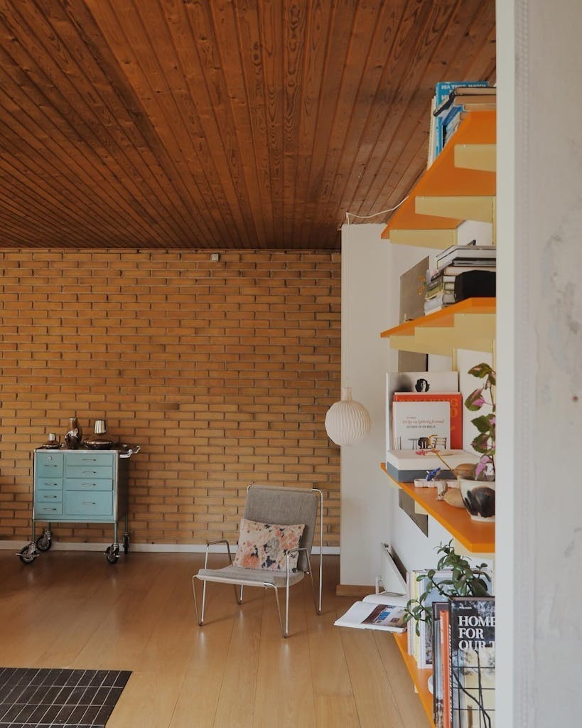 Murstein vegg i stua Murstein vegg i stua