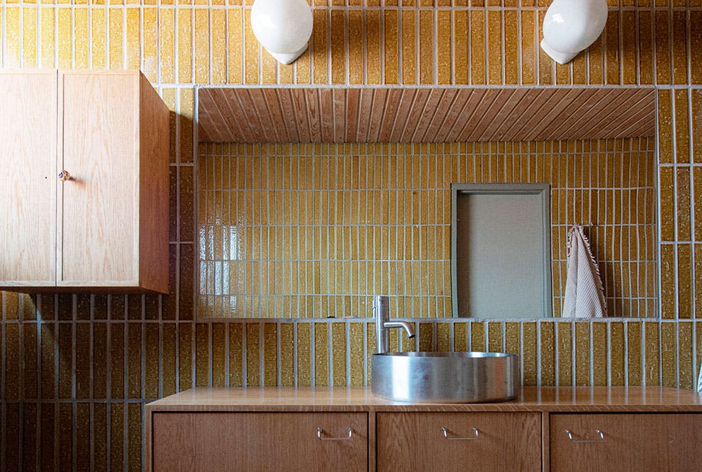 Rund håndvask stål